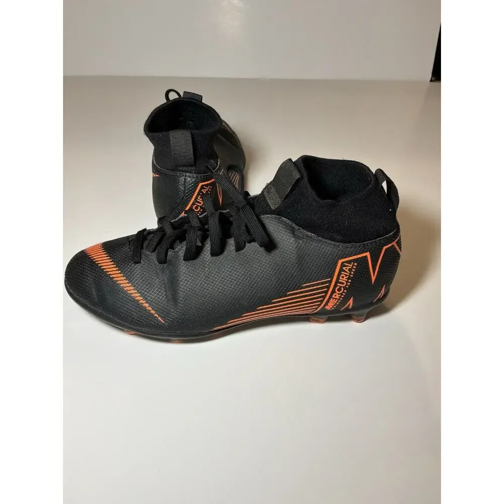 Kids Nike Mercurial Youth Soccer Cleats Size 5 Black and Orange